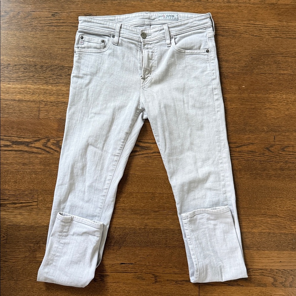 AG Adriano Goldschmied Men's Slim Jeans in Light Gray